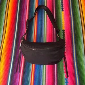 Rebecca Minkoff Black Nylon Fanny Pack, Bum Bag, Waist Bag Crossbody Bag